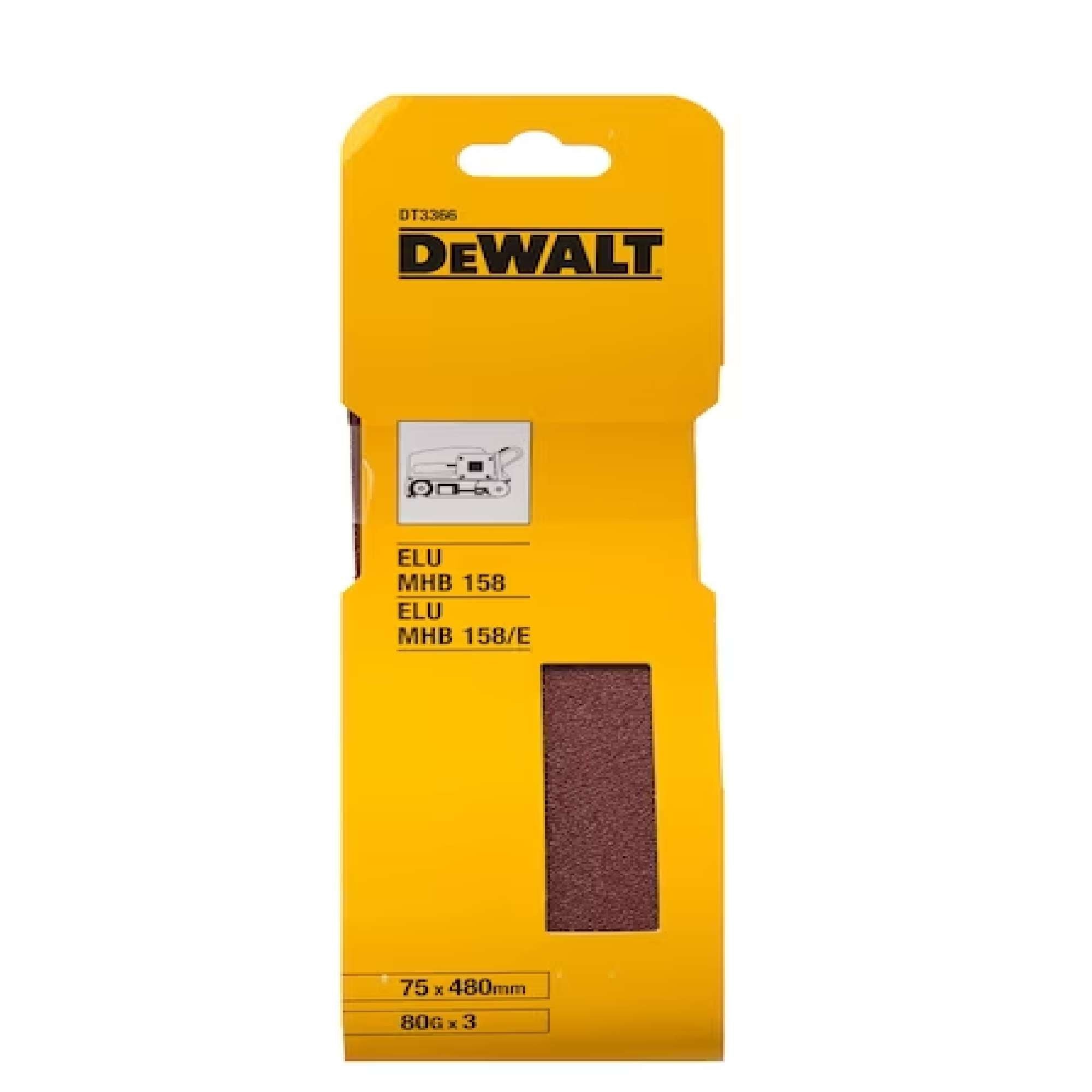 Nastro abrasivo 75x480mm gr.80 - Dewalt DT3366-QZ