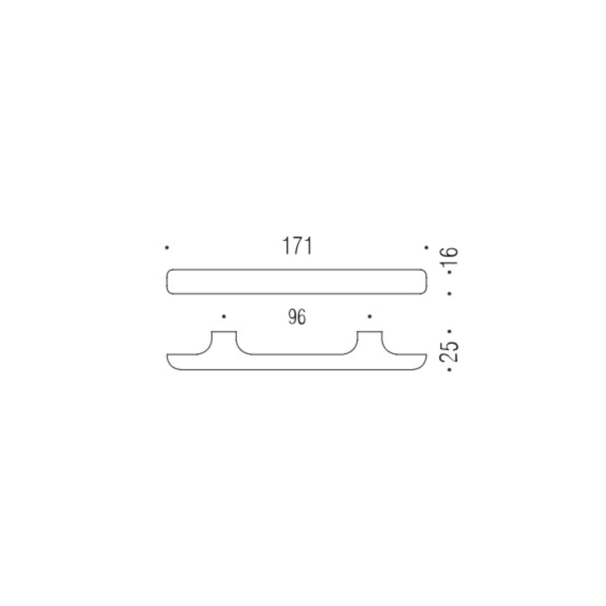 Maniglia F137/D INT.96 CM CROMOSAT - Colombo Design F137/D-CM