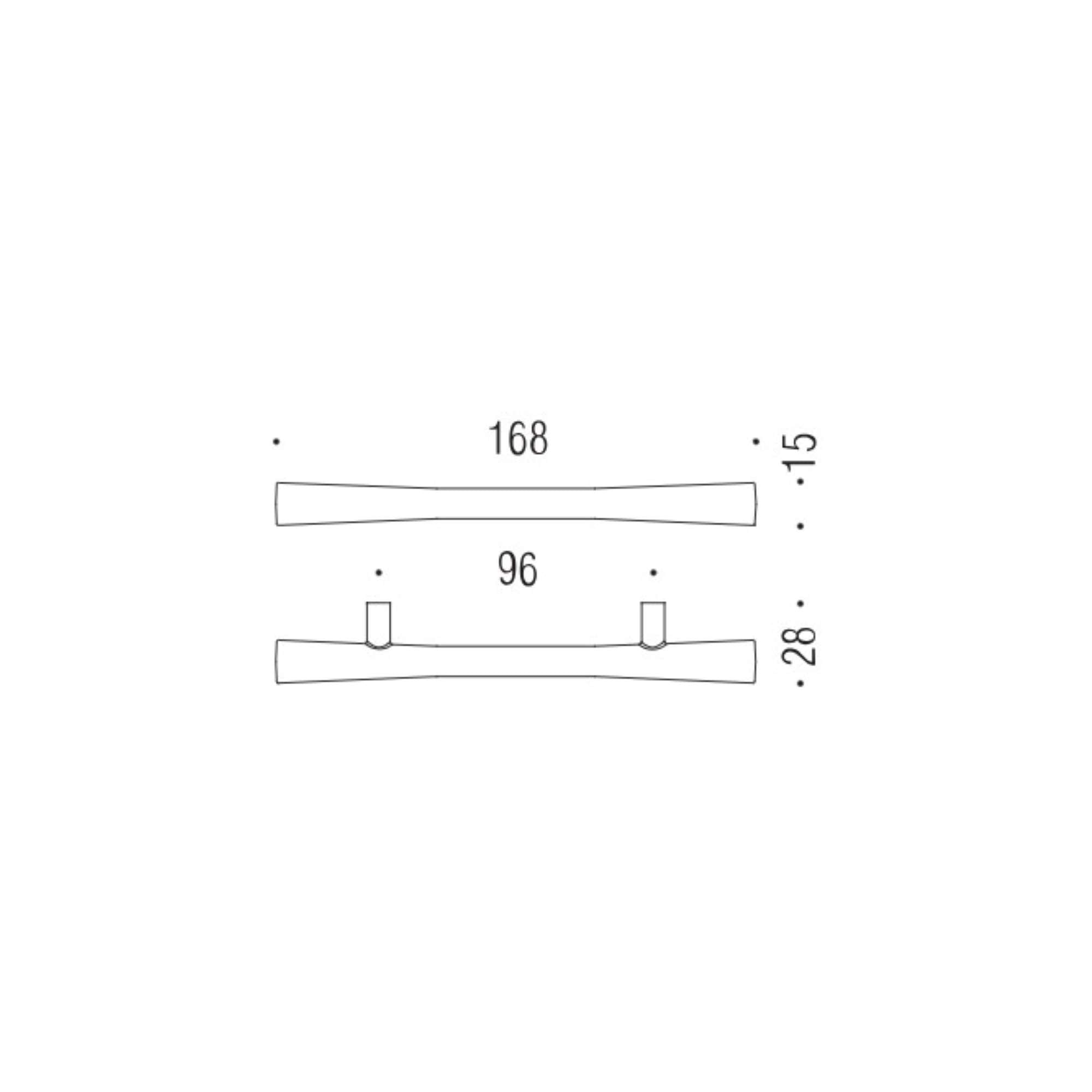 Maniglia F104/D INT.96 CR CROMO - Colombo Design F104/D-CR