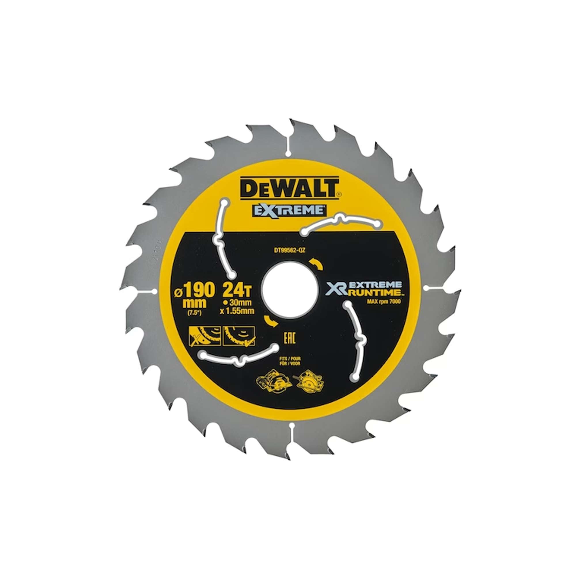 Lama circolare XR 190 mm foro 30 mm 24T - DEWALT DT99562-QZ