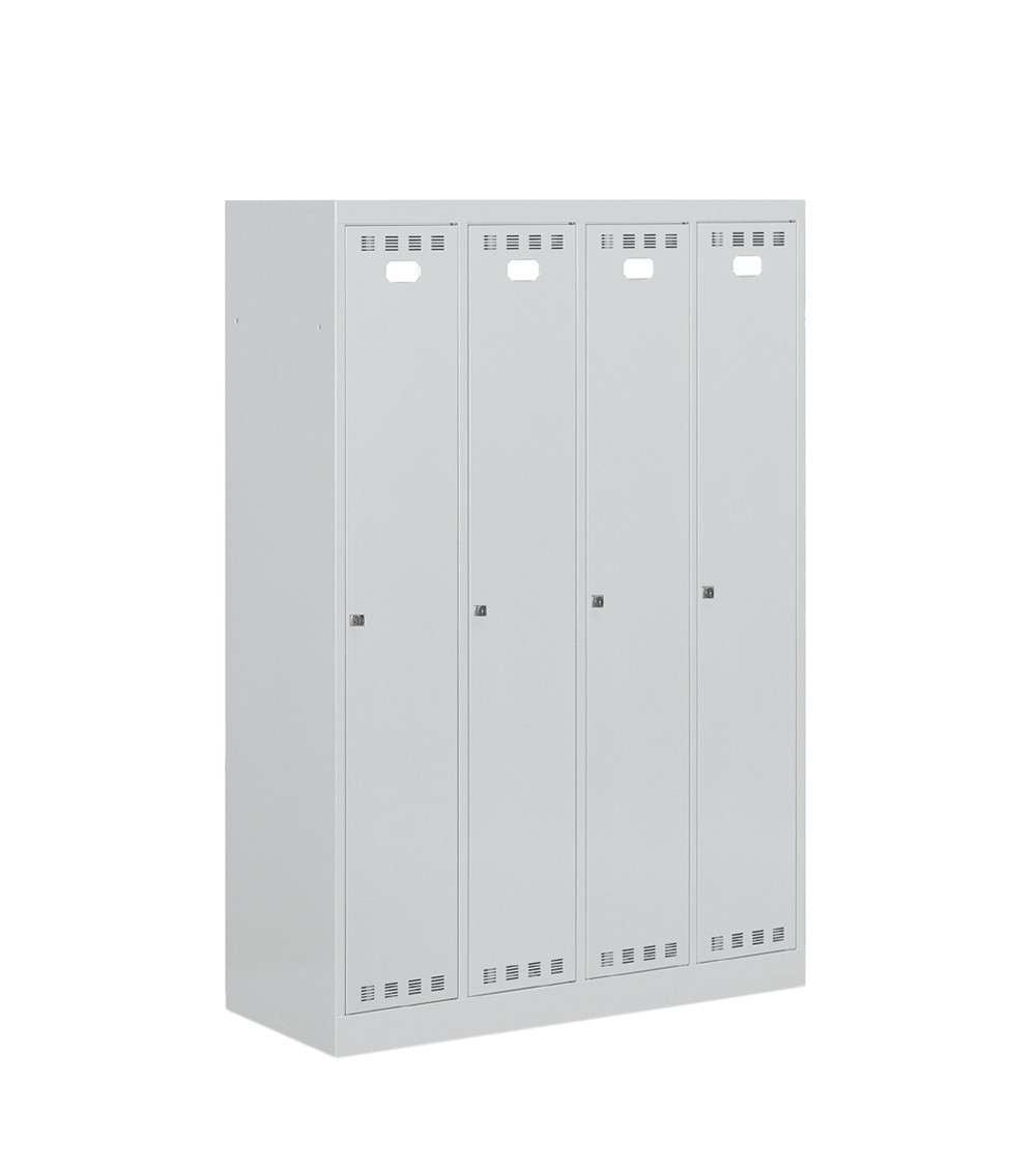 Armadio spogliatoio 4 scomparti 1195 X 500 X 1750H - con vano porta casco - FAMI FAN1304C00108 - Grigio