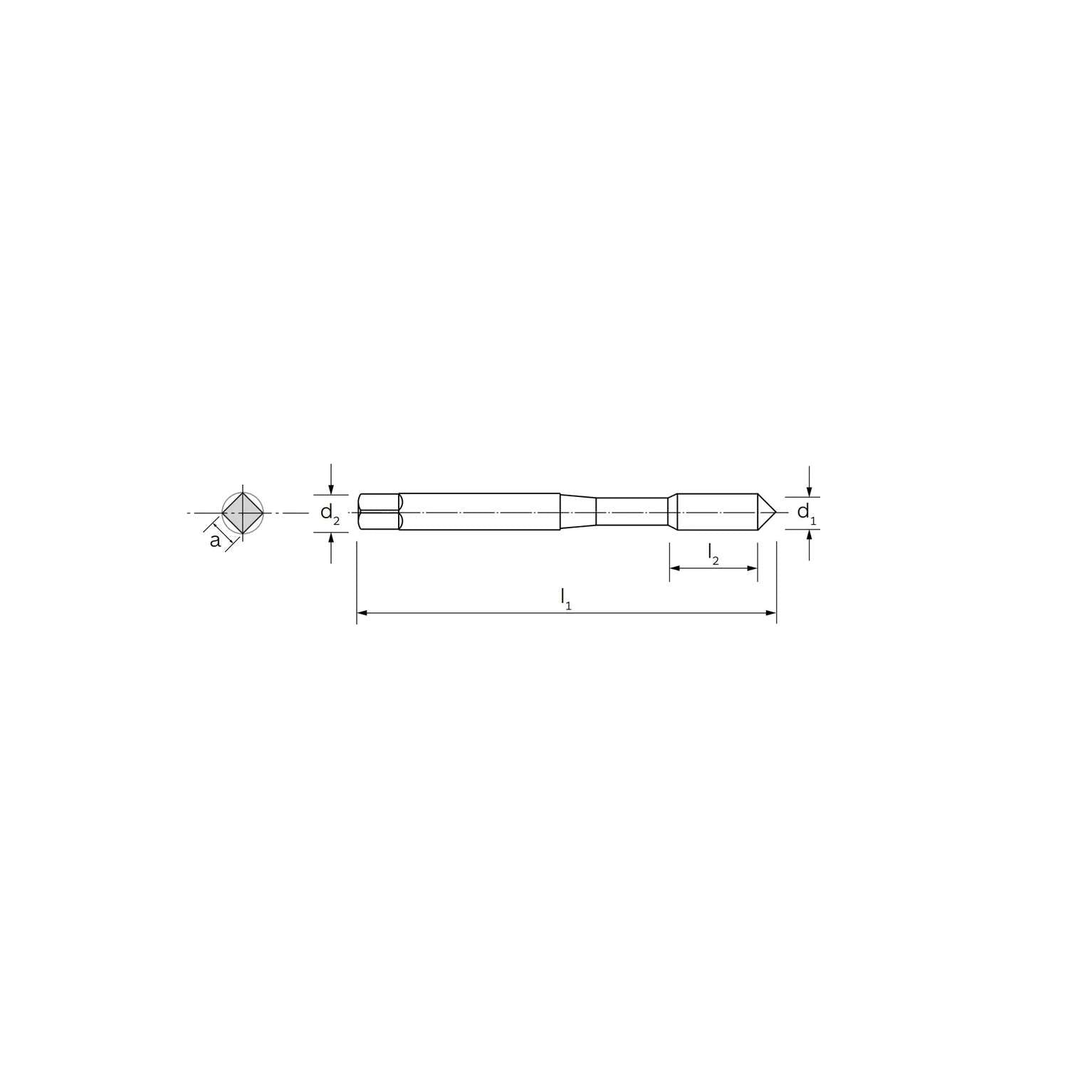 Maschio a macchina corto in HSS-Co DIN 352 8 - ILIX