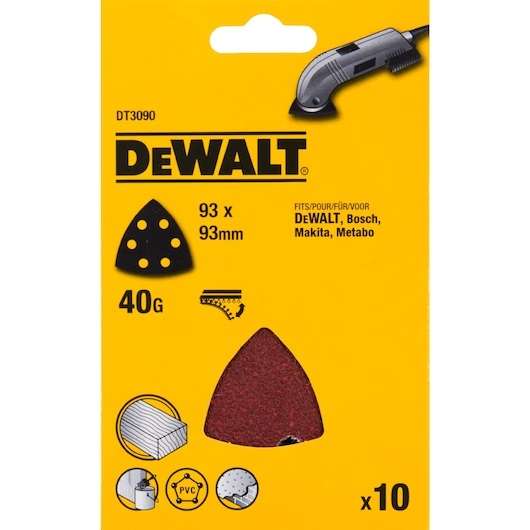 Carta abrasiva DEWALT grana 40 triang DT3090-QZ