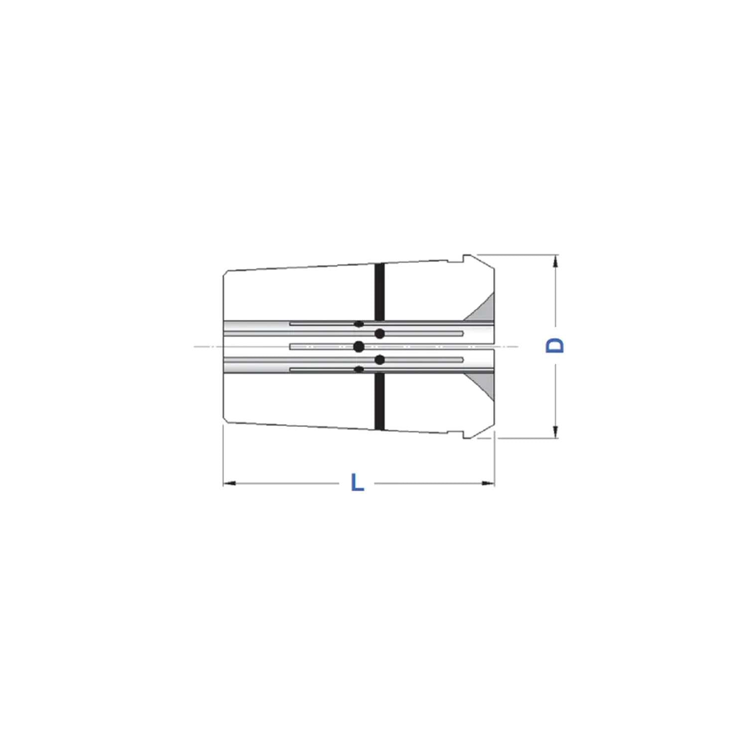 Pinza EOC 25 RF a tenuta stagna DIN 6388 ISO 10897 - Gait 0769RF (3,0-25,0)