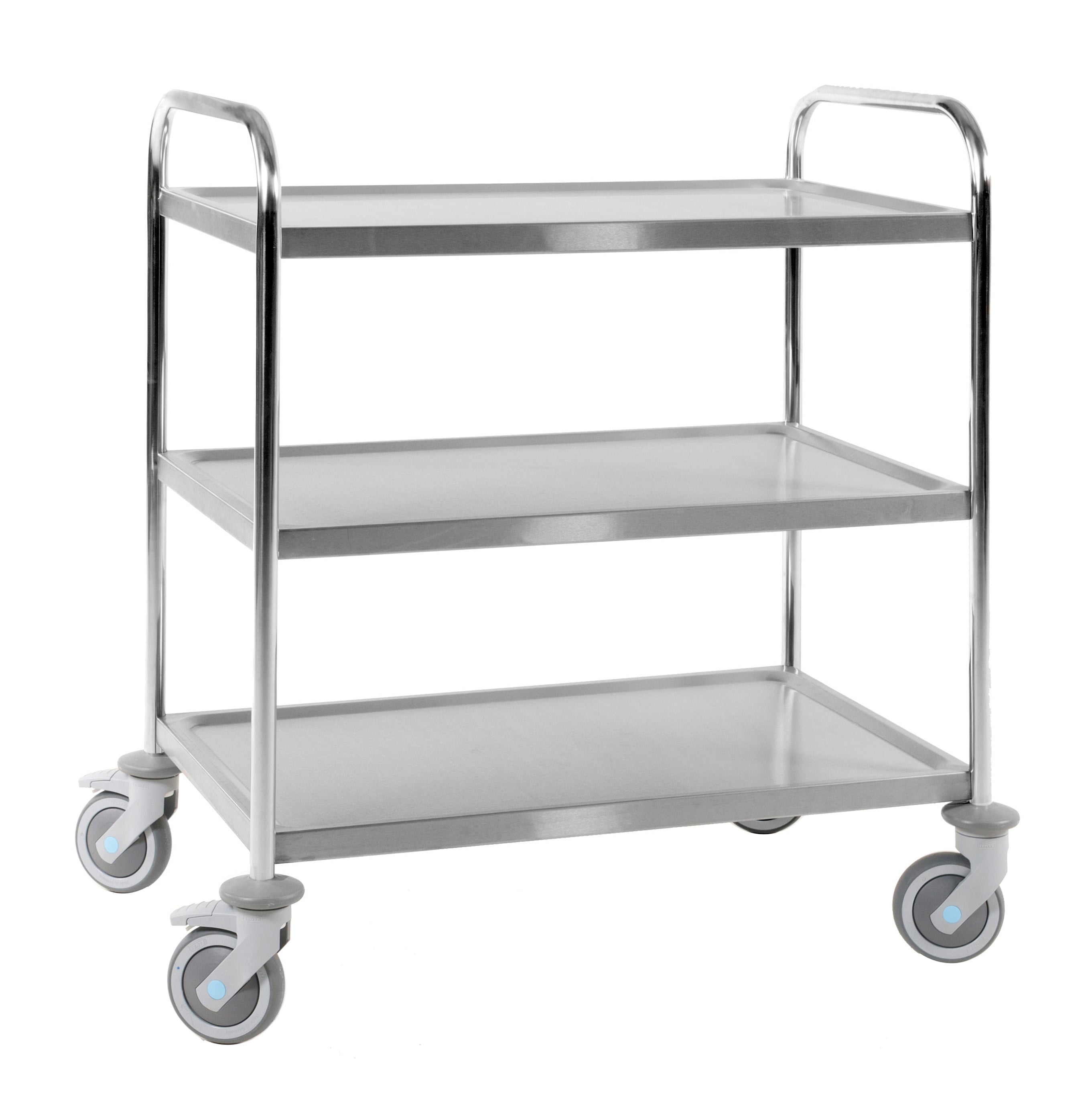 Carrello in acciaio inox 3 ripiani con freno 910 x 590 x 965 Kongamek KM60355-S