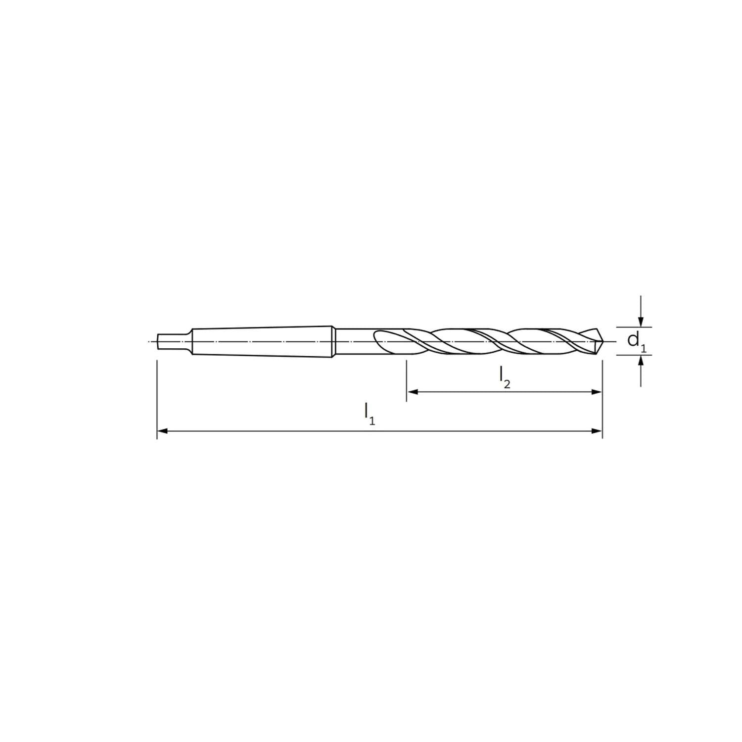 Punta conica per applicazioni generiche tipo N in HSS DIN 345  (3,75-12) - ILIX