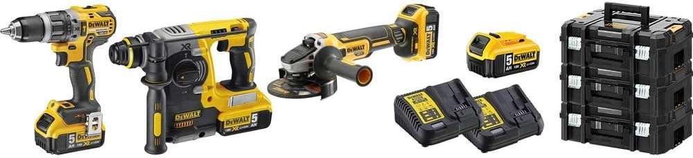 Kit Tassellatore Avvitatore Smerigliatrice 4 Batterie 2 Carib. Dewalt DCK353P4T