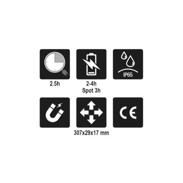 Lampada snodabile a led ricaricabile orientabile a 180 700 Lumen - Beta 1838SLIM