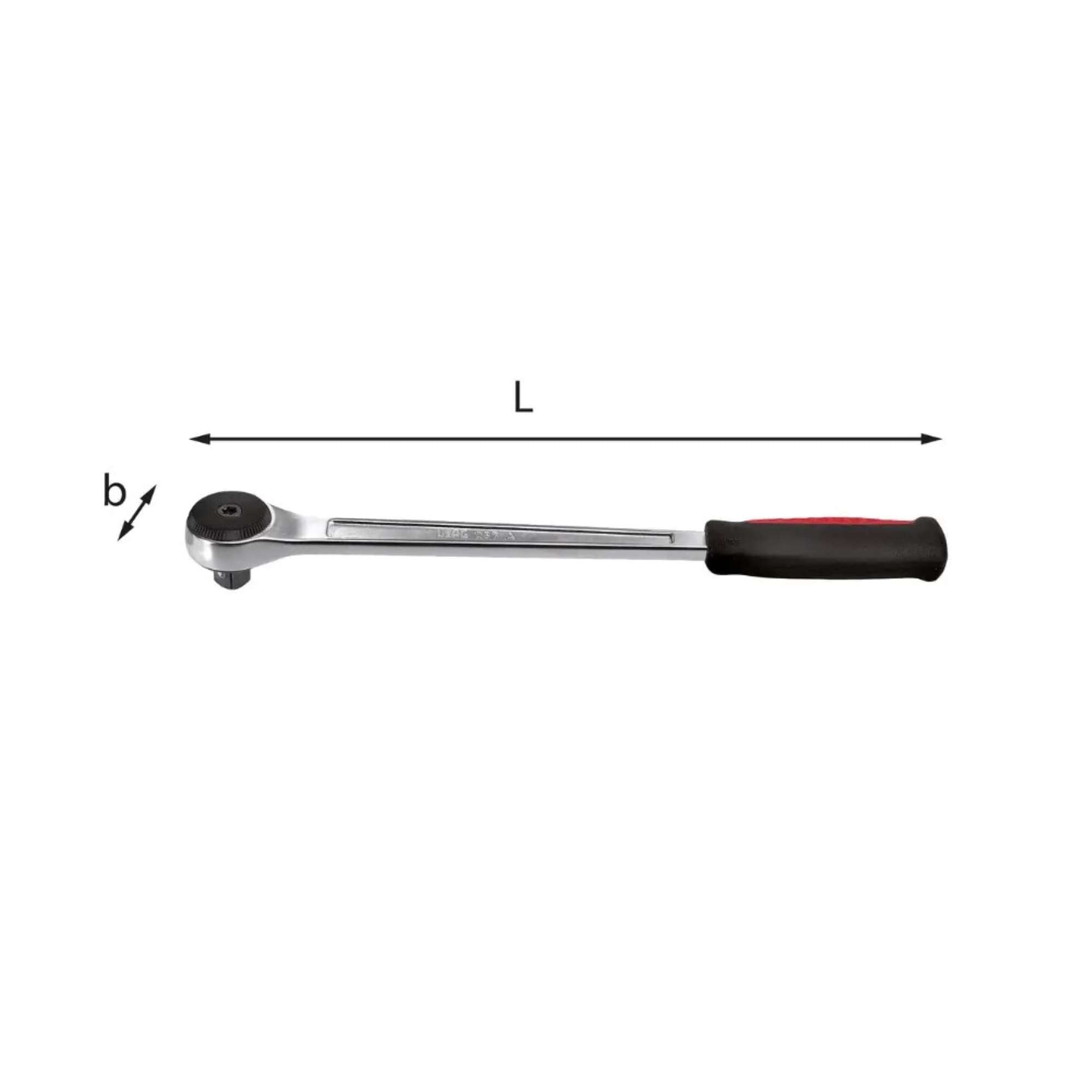 Cricchetto reversibile 72 denti acciaio CromoVanadio 515mm - Usag U02370008