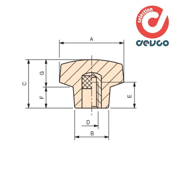 Volantino a 6 lobi VB/30 m5 - Gamm - 6113020