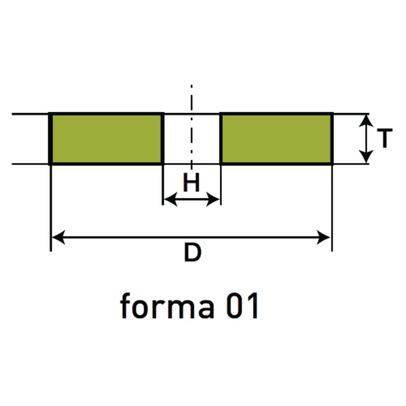 Mola da sbavo-406x50x50 mm-specifica A24QVS-velocità 45 m/s F.01 - Norton