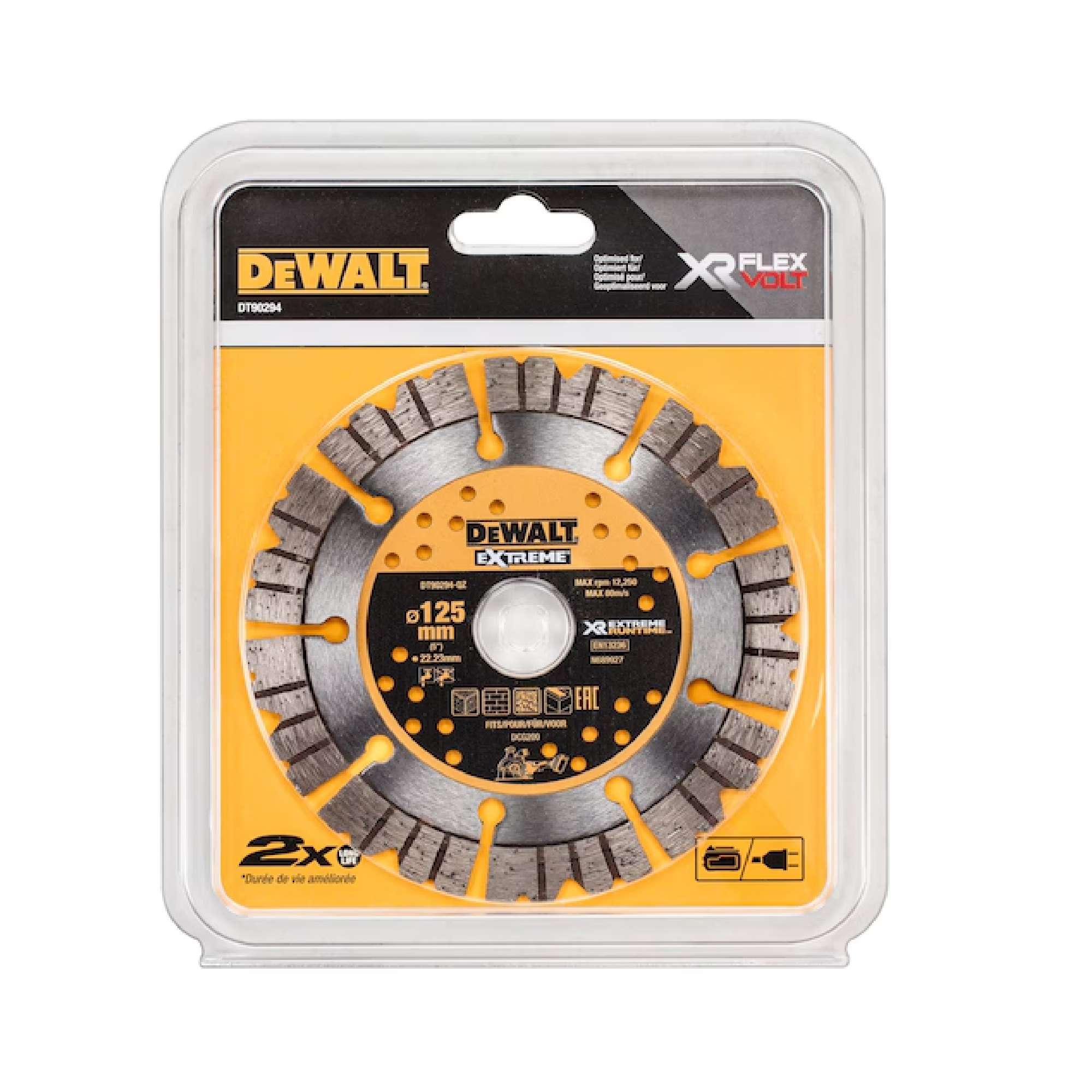 Disco diamantato Extreme Runtime 125x22mm - Dewalt DT90294-QZ