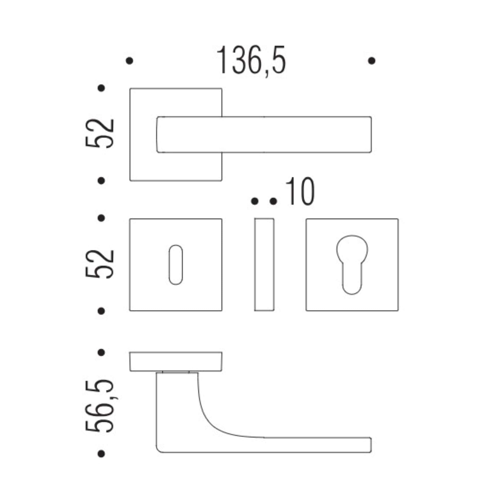 Maniglia robocinques grafite mat - ID71R-GM