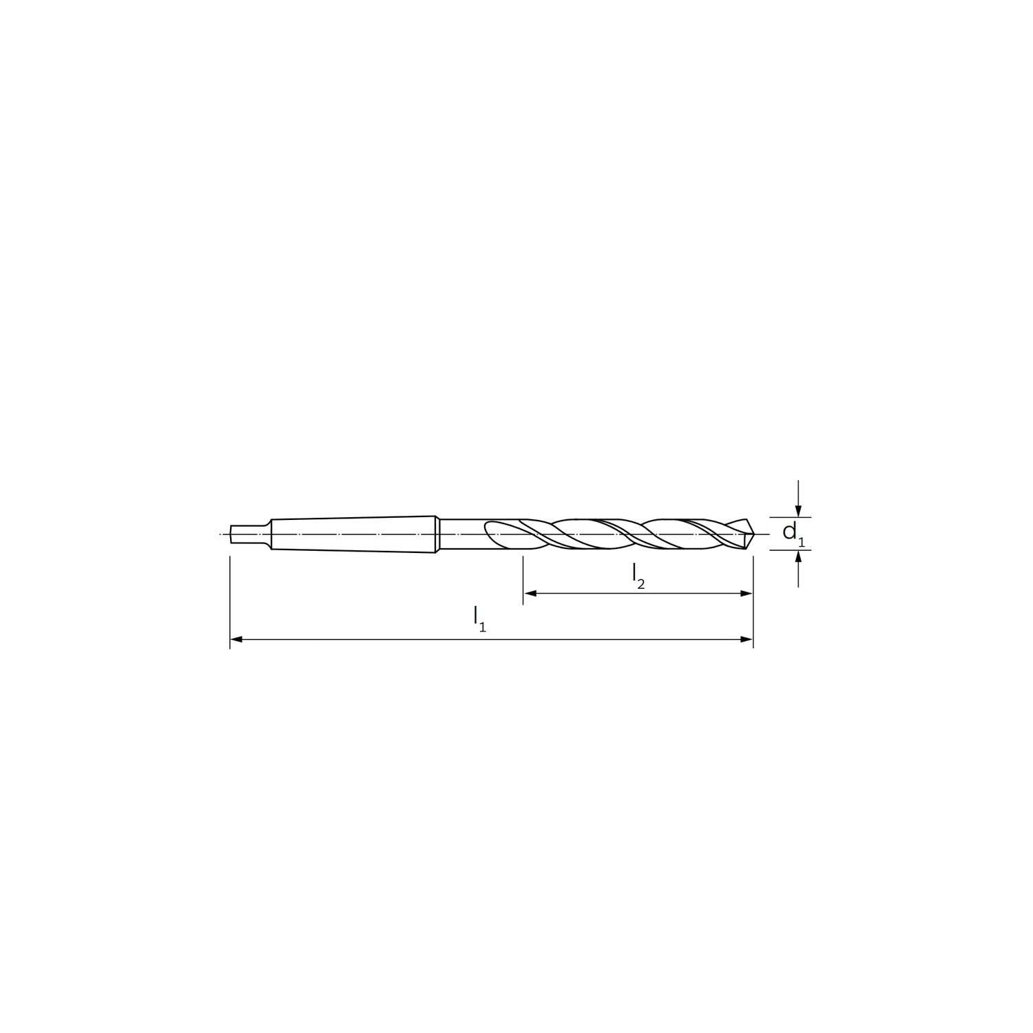 Punta conica specifica per forature profonde DIN 345 tipo SRL (11,5-12) - ILIX HSS