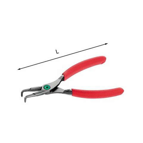 Pinze a becchi L. 205mm piegati a 90 per anelli elastici 40-100mm - Usag 127 PN