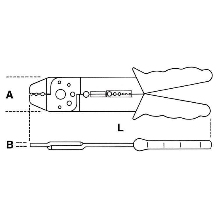 Pinza capicorda non isolate aperte 220mm - Beta 1603B