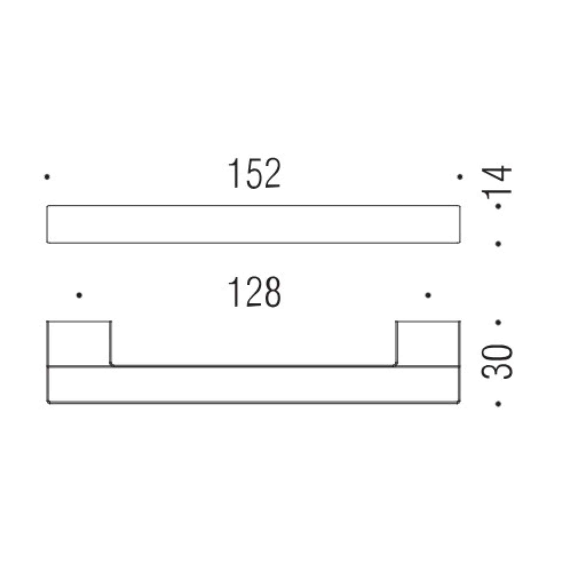 Maniglia f133/e int.128 cr cromo - f133/e-cr