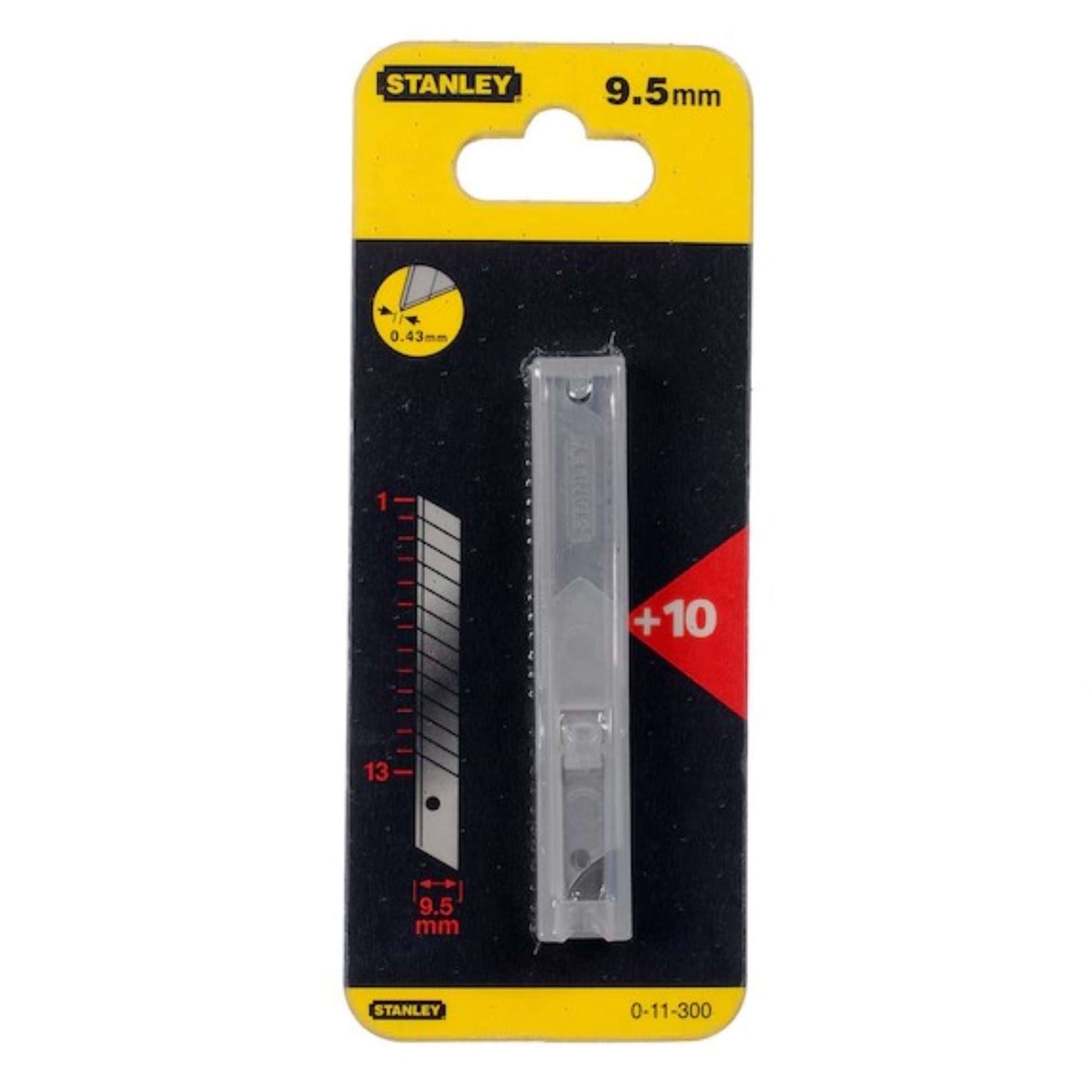 Lame in dispenser 9mm per cutters 10 pezzi - Stanley 0-11-300