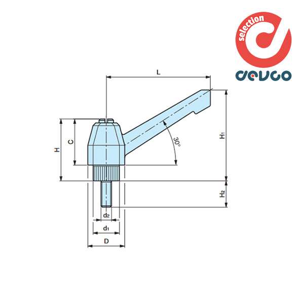 Maniglia a scatto MAP/79 m12x40 - Gamm - 7308020