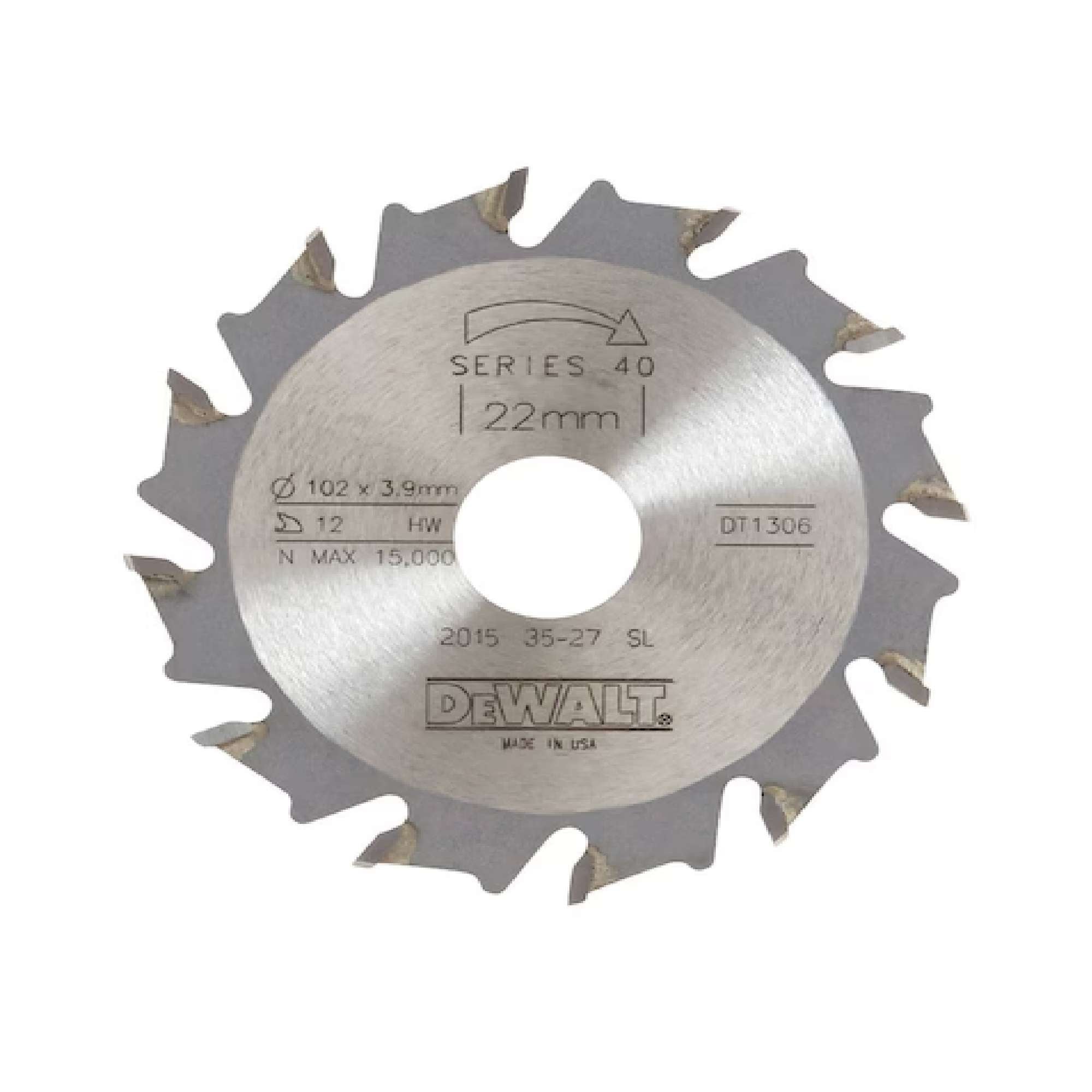 Lama per elettrofresatrice per linguette D102x22mm - Dewalt DT1306-QZ