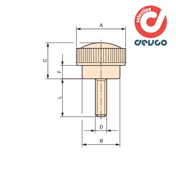 Volantino zigrinato VPZ/22 m5x10 pz.2 - Gamm - 6127005