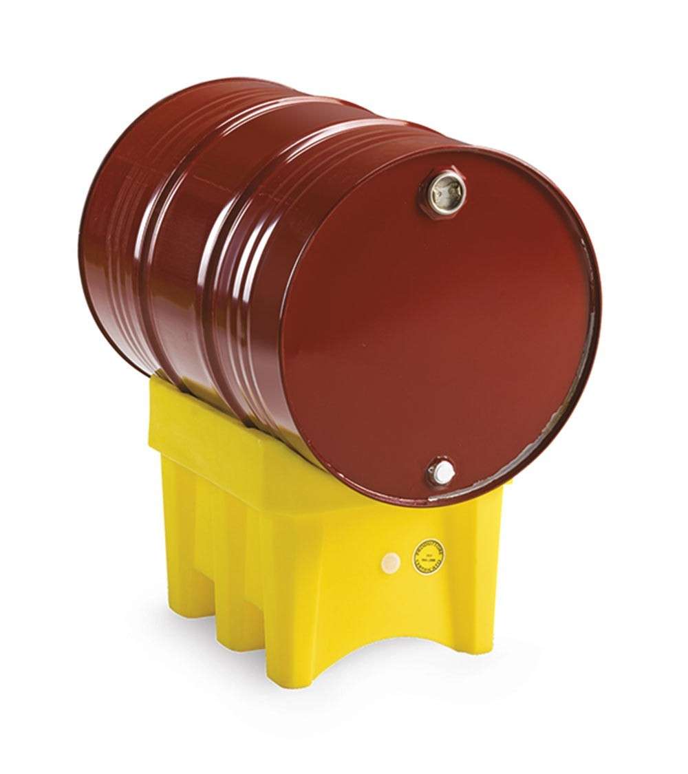 upporto rialzo per fusto 465 X 610 X 410 H - in polietilene un fusto DA 200 L - FAMI FAX002068000005 - Giallo