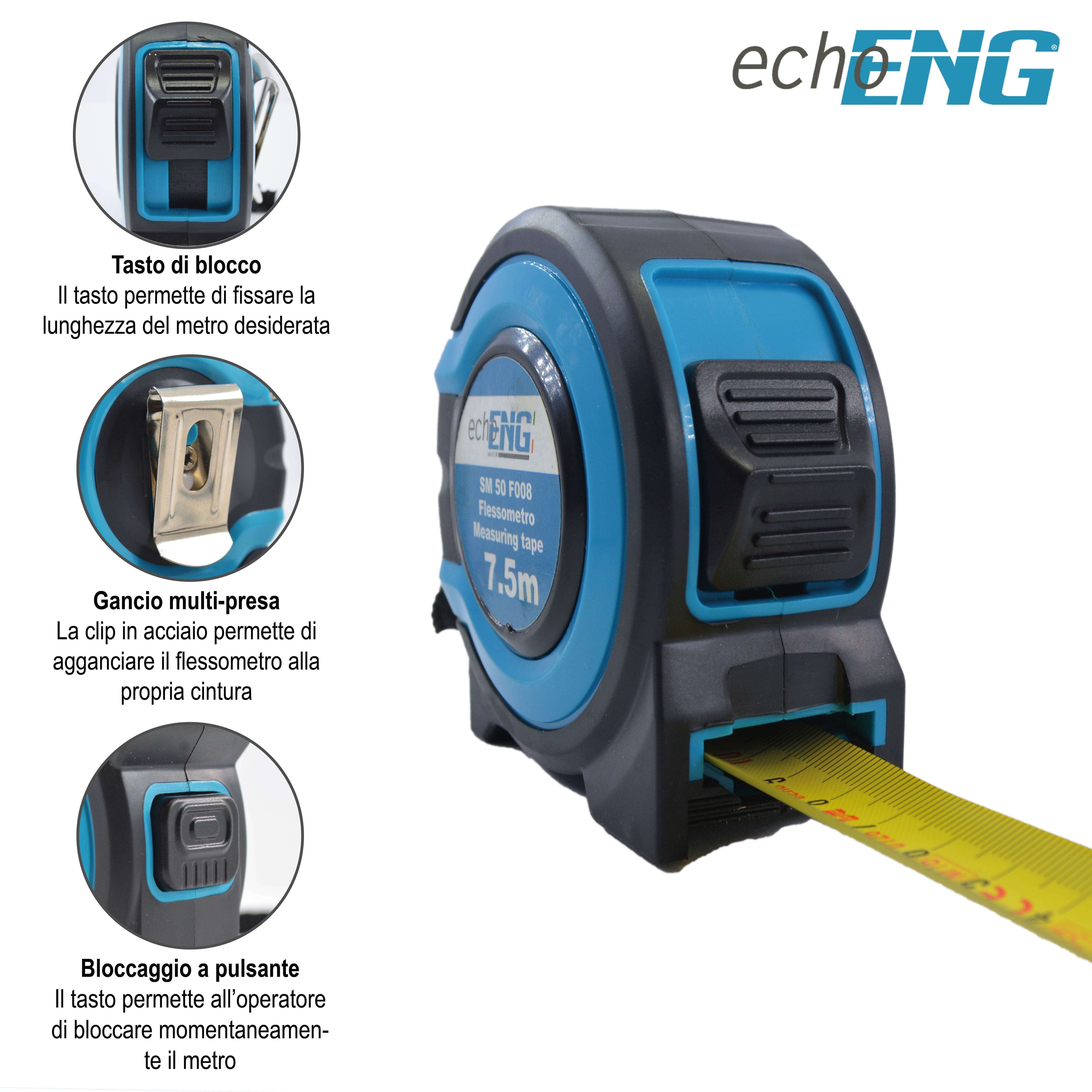 Flessometro metro gancio magnetico estensibile - echoENG - SM 50 F(003-008)